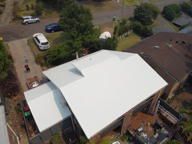 New Surfmist metal roof on a Terrigal home seen from above the street
